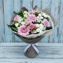 Букет цветов из:  Герберы, Альстромерии и Хризантемы в Приозерске
