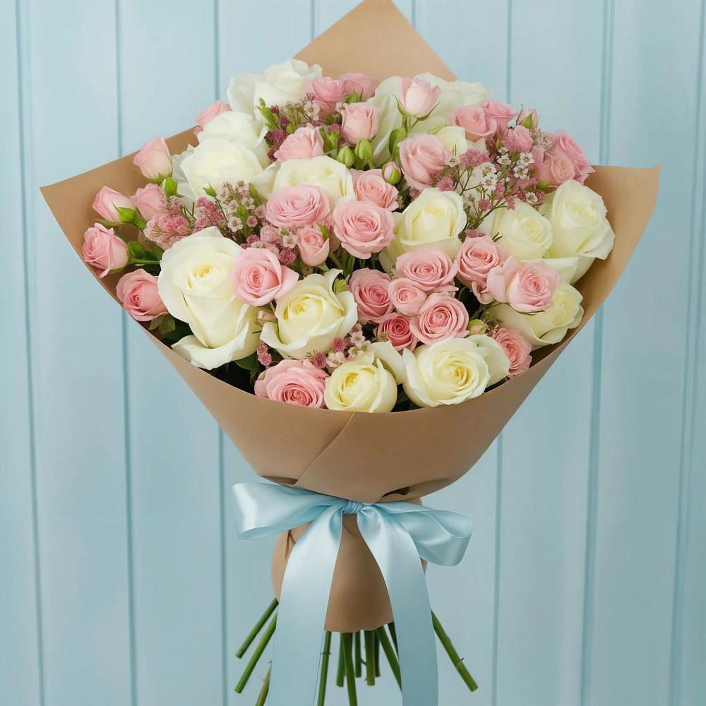 Букет цветов из: Розы в Приозерске