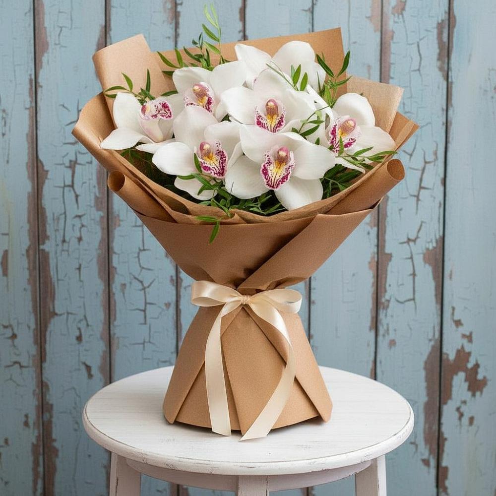Букет цветов из: Орхидеи и Розы в Приозерске