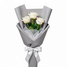 Букет 3 белые розы #REPLACE_PRED# Приозерске
