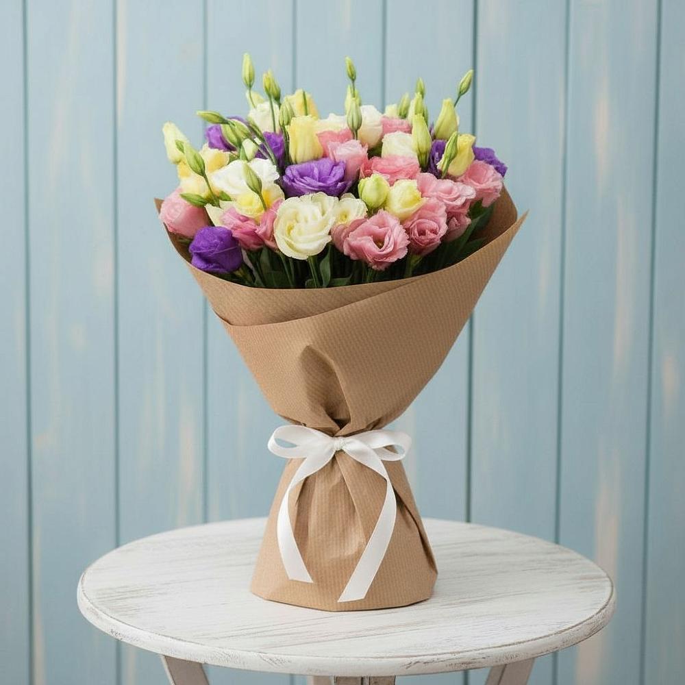 Букет цветов из: Лизиантусы в Приозерске