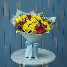 Букет цветов из:  Альстромерии и Хризантемы в Приозерске