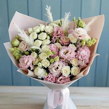Букет цветов из:  Альстромерии и Розы #REPLACE_PRED# Приозерске